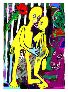 He said yes, she said no - but they still walked into the sun - art print, by Eugene Ankomah