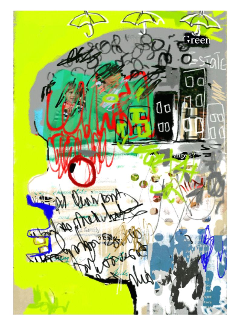 The Boy from town who ate doughnuts - art print, by Eugene Ankomah
